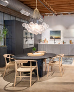 Lustra Chandelier Bulles en Verre Satiné - Neutralighting