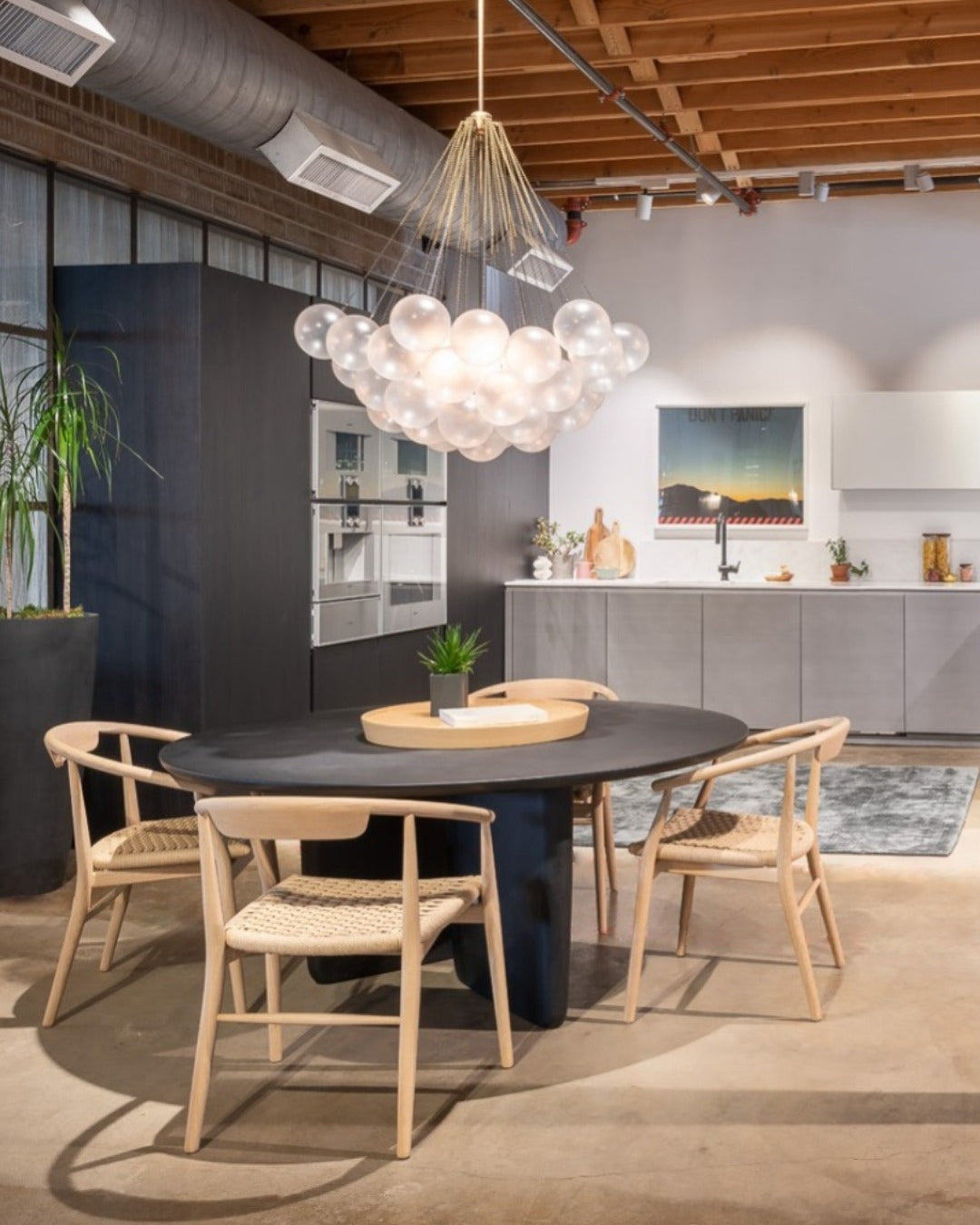 Lustra Chandelier Bulles en Verre Satiné - Neutralighting