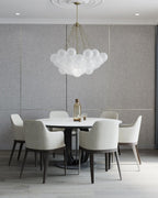 Lustra Chandelier Bulles en Verre Satiné - Neutralighting