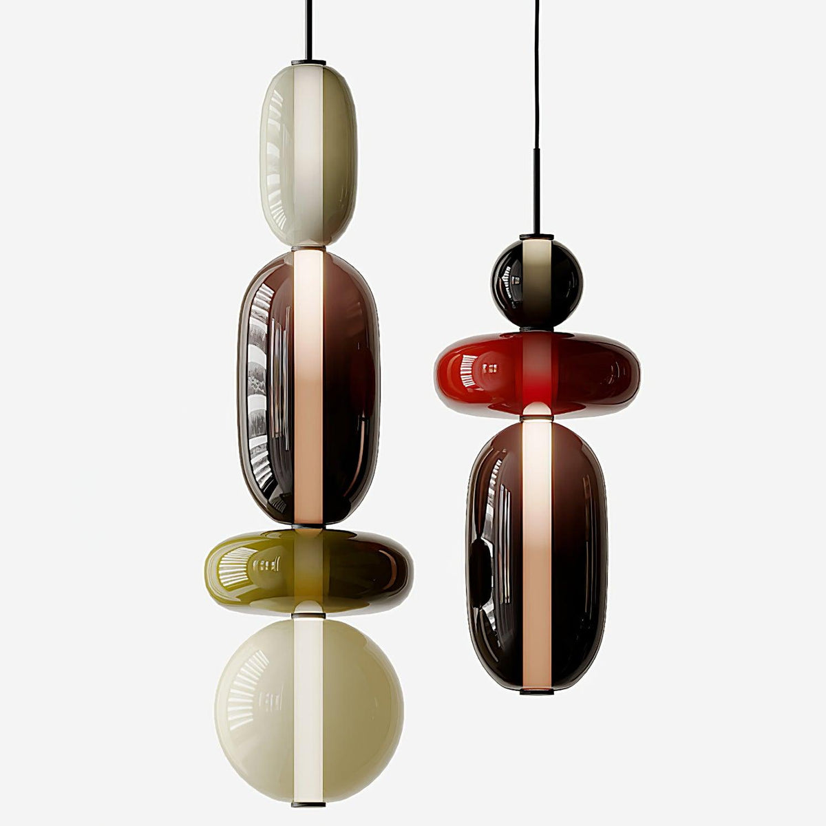 Noxic Suspension Artistique en Verre et Acrylique - Neutralighting