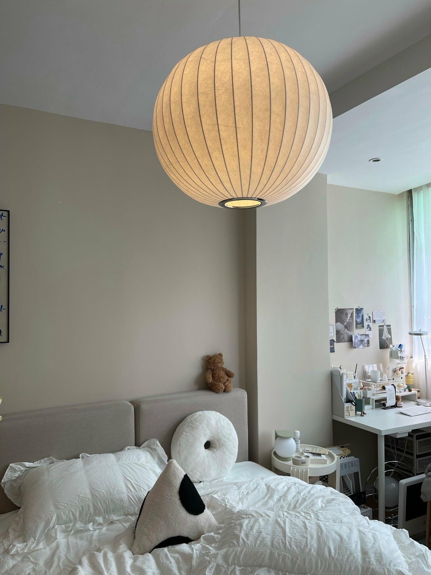 Nebula Lampe Suspendue en Soie de Mûrier Boule - Neutralighting