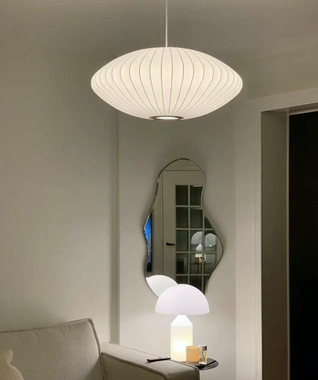 Solarnce Suspension Minimaliste en Soie et Acier - Neutralighting