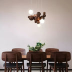 Lustra Chandelier Bois & Acrylique Boule à Bulles en Cluster - Neutralighting