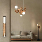 Lustra Chandelier Bois & Acrylique Boule à Bulles en Cluster - Neutralighting