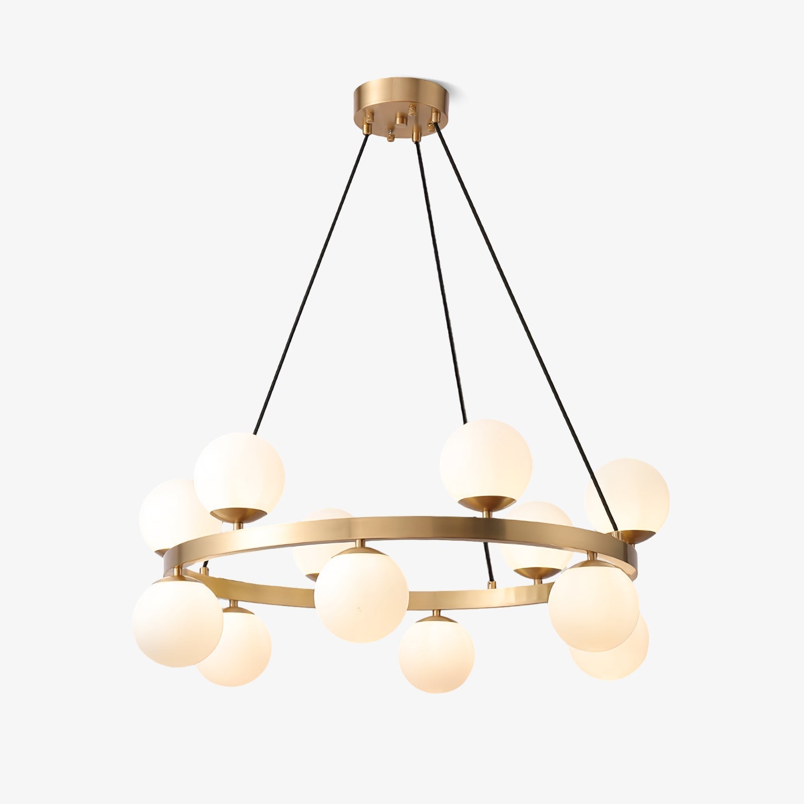 Lustra Chandelier Globe Anneau en Laiton - Neutralighting