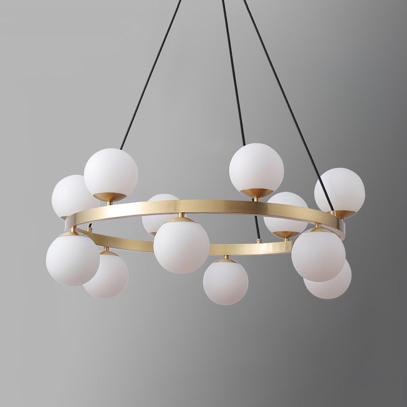 Lustra Chandelier Globe Anneau en Laiton - Neutralighting