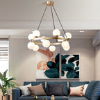 Lustra Chandelier Globe Anneau en Laiton - Neutralighting