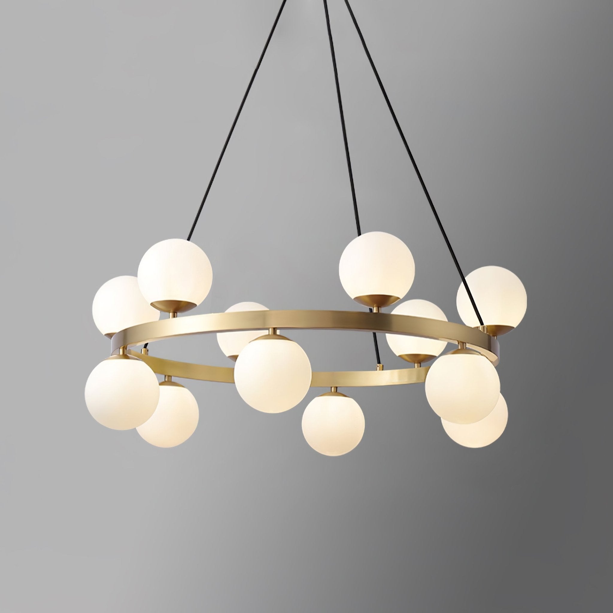 Lustra Chandelier Globe Anneau en Laiton - Neutralighting