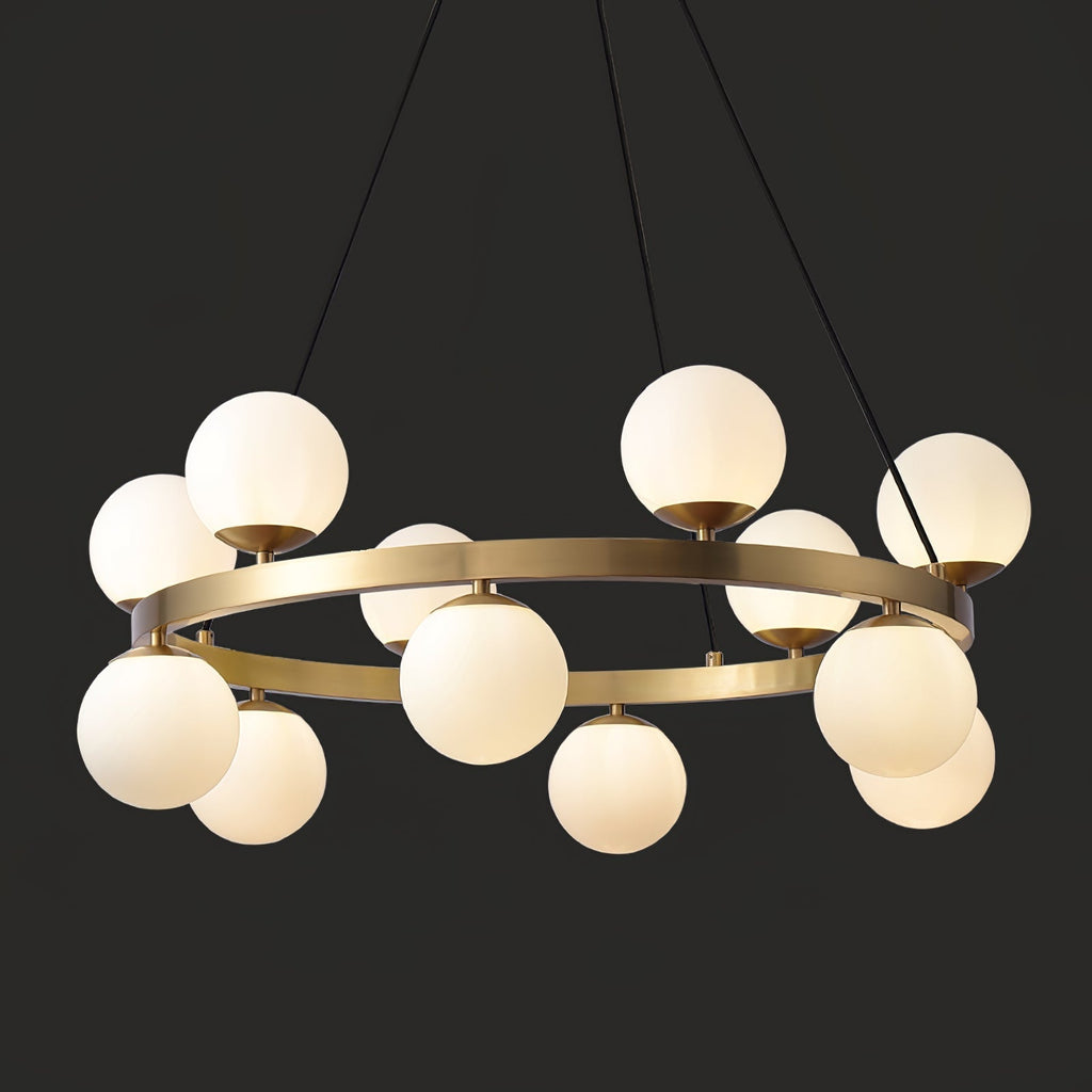 Lustra Chandelier Globe Anneau en Laiton - Neutralighting