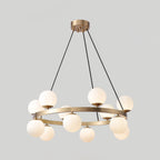 Lustra Chandelier Globe Anneau en Laiton - Neutralighting