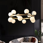 Lustra Chandelier Globe Anneau en Laiton - Neutralighting