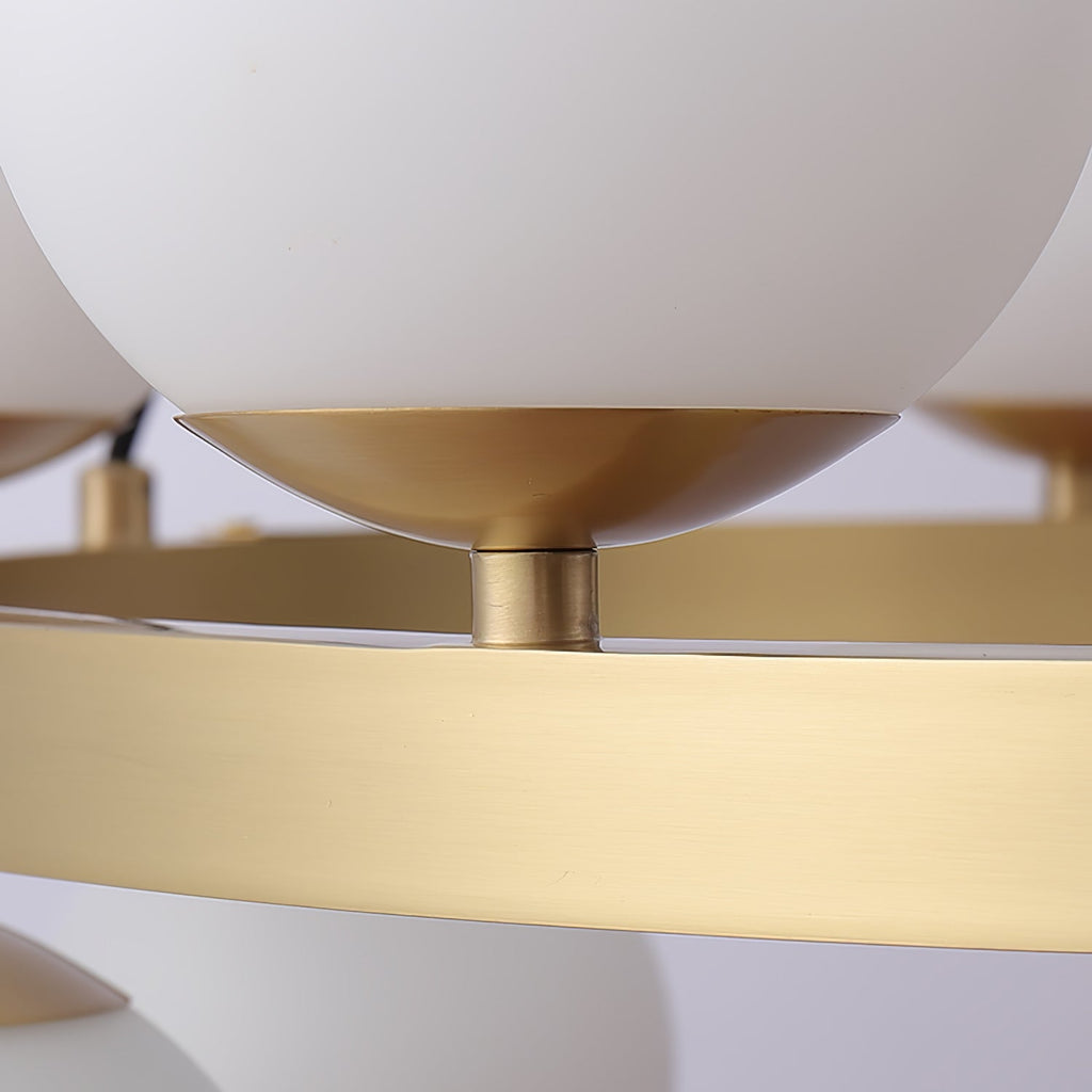 Lustra Chandelier Globe Anneau en Laiton - Neutralighting