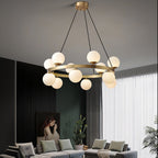 Lustra Chandelier Globe Anneau en Laiton - Neutralighting