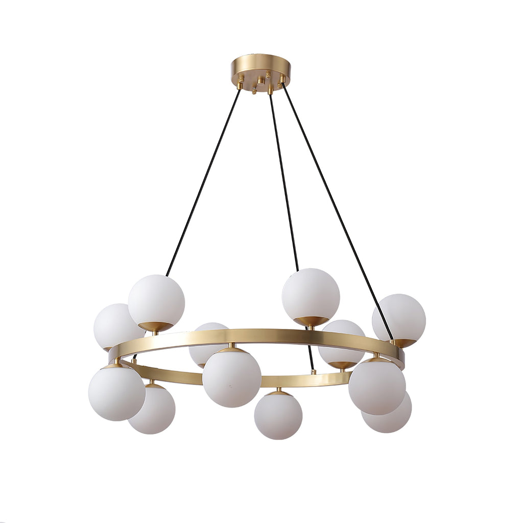 Lustra Chandelier Globe Anneau en Laiton - Neutralighting