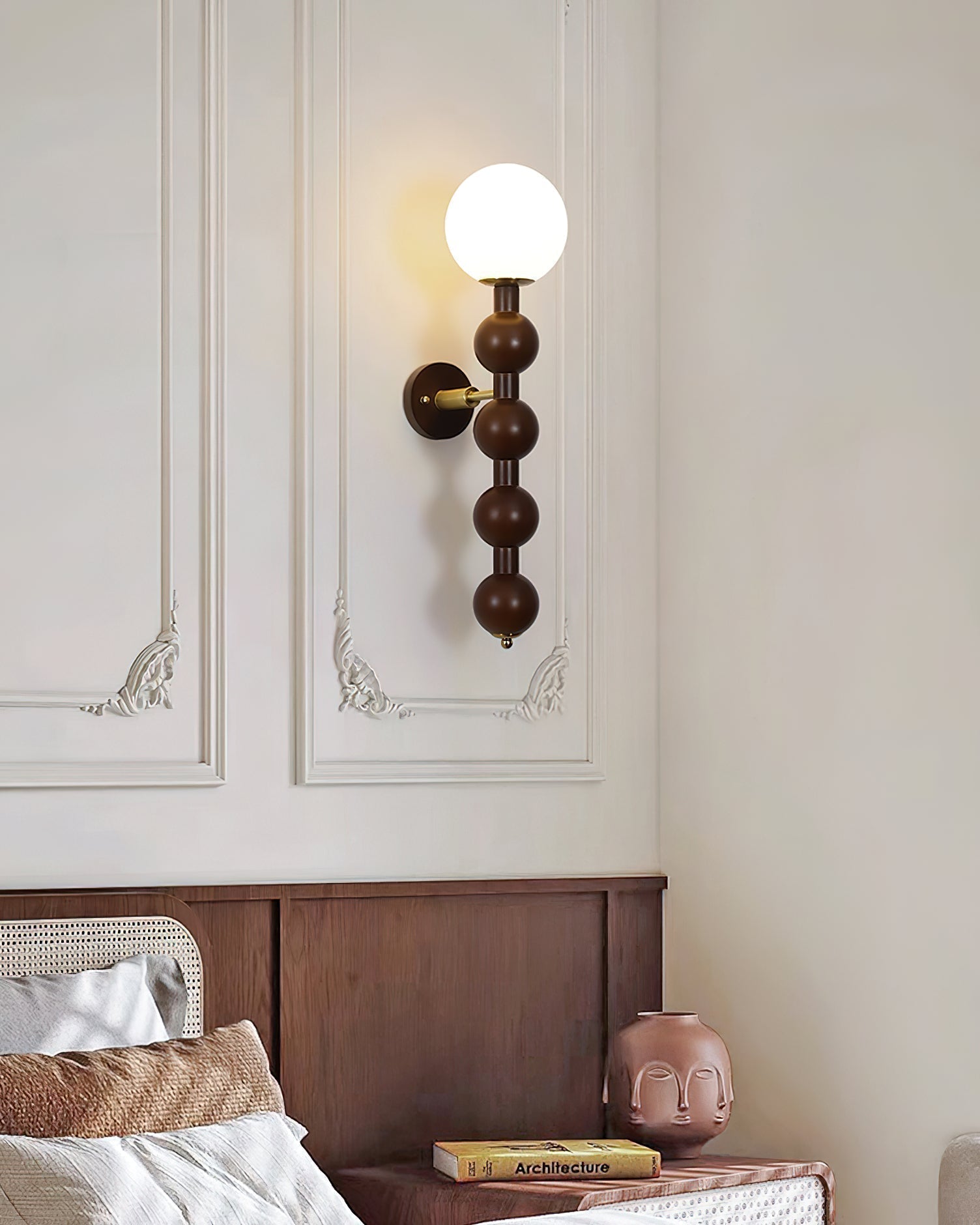 Olaeia Applique Murale Moderne Minimaliste Bubbly en Bois et Verre - Neutralighting