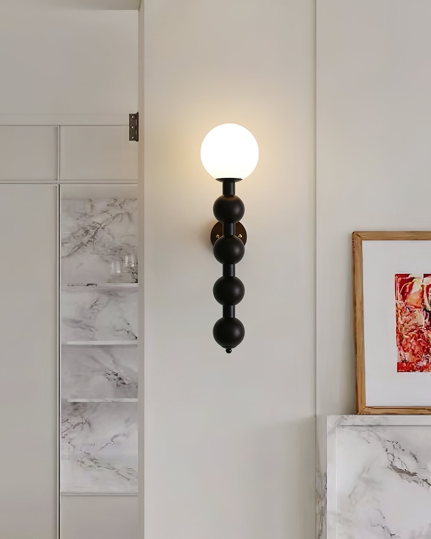 Olaeia Applique Murale Moderne Minimaliste Bubbly en Bois et Verre - Neutralighting