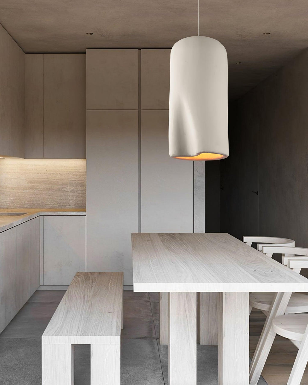 Solara Suspension en Forme de Dôme Arrondi Wabi Sabi - Neutralighting