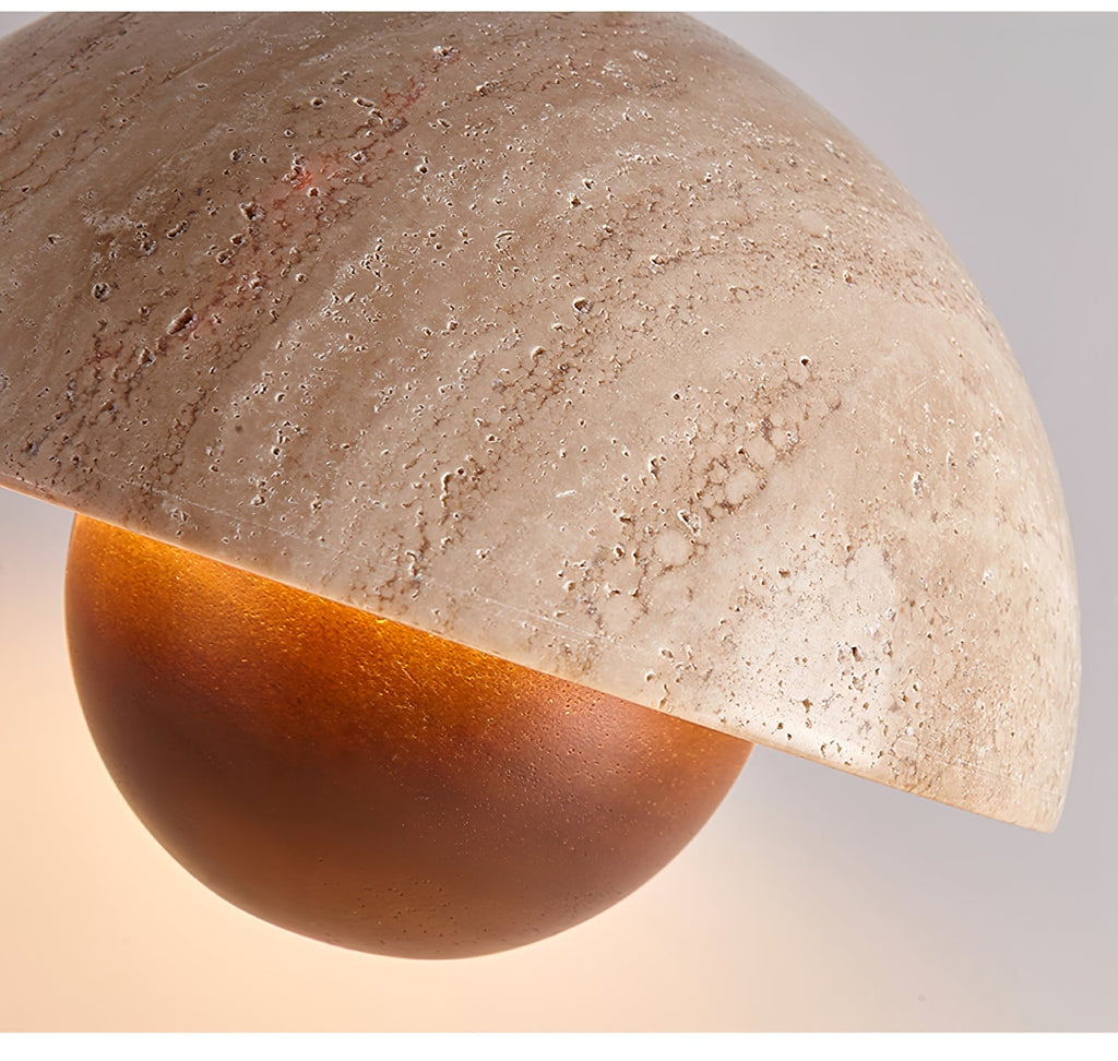 Ersile Suspension en Bois et Travertin - Neutralighting