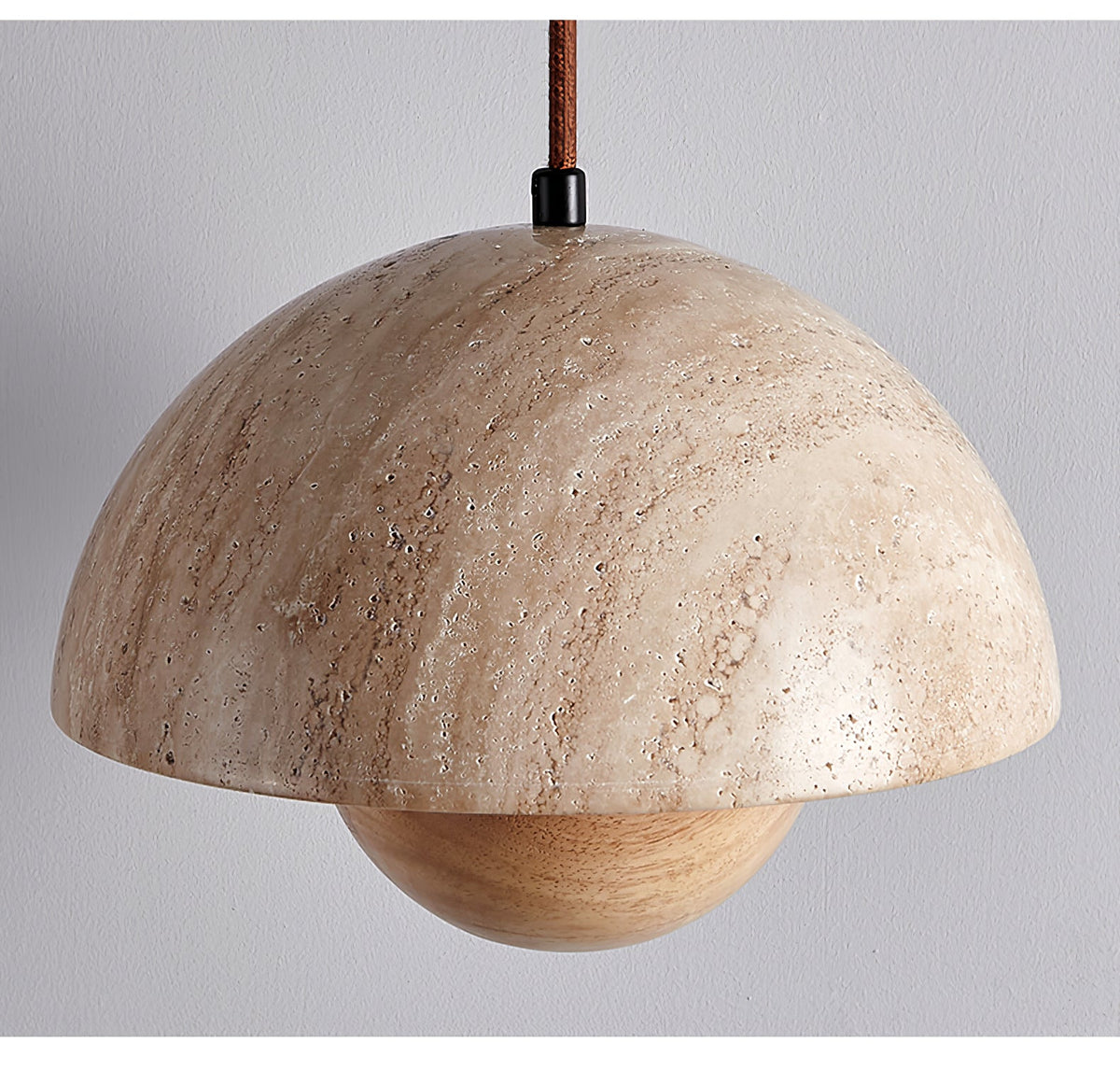 Ersile Suspension en Bois et Travertin - Neutralighting