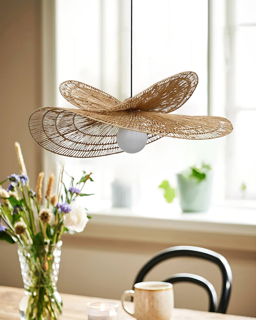 Bukolique Suspension Rotin Floraison - Neutralighting