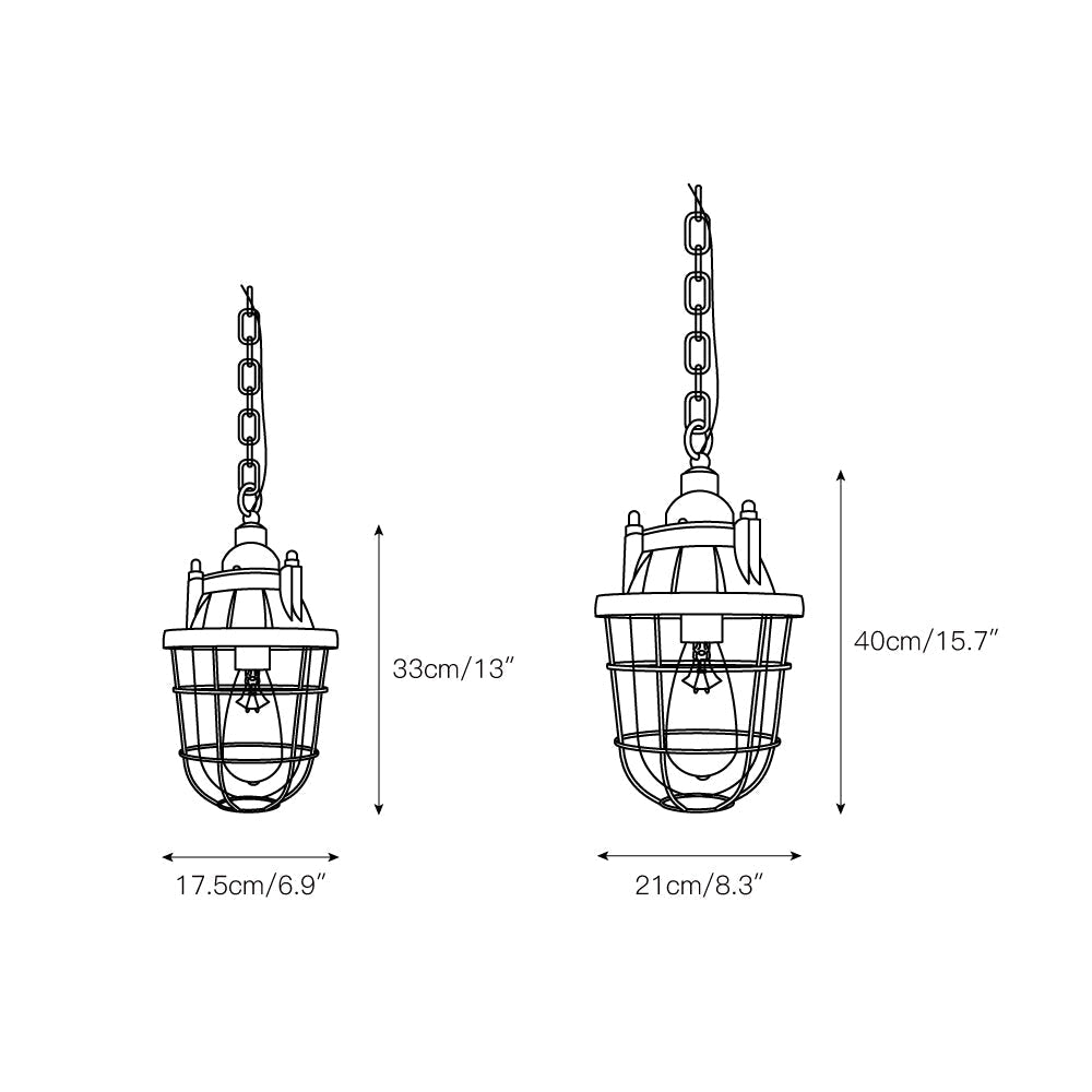 Vemiryra Ancien Industriel Vert Métal Lumière Pendentif - Neutralighting