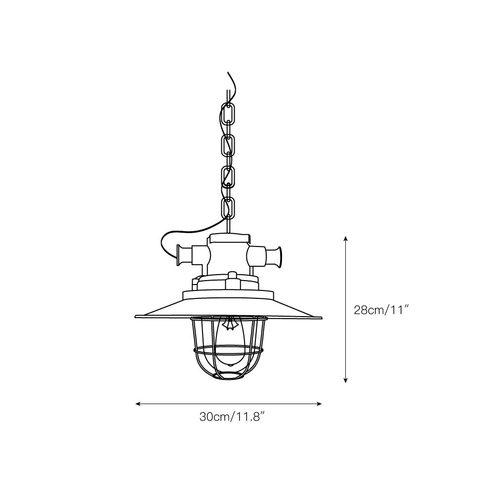 Vemiryra Ancien Industriel Vert Métal Lumière Pendentif - Neutralighting