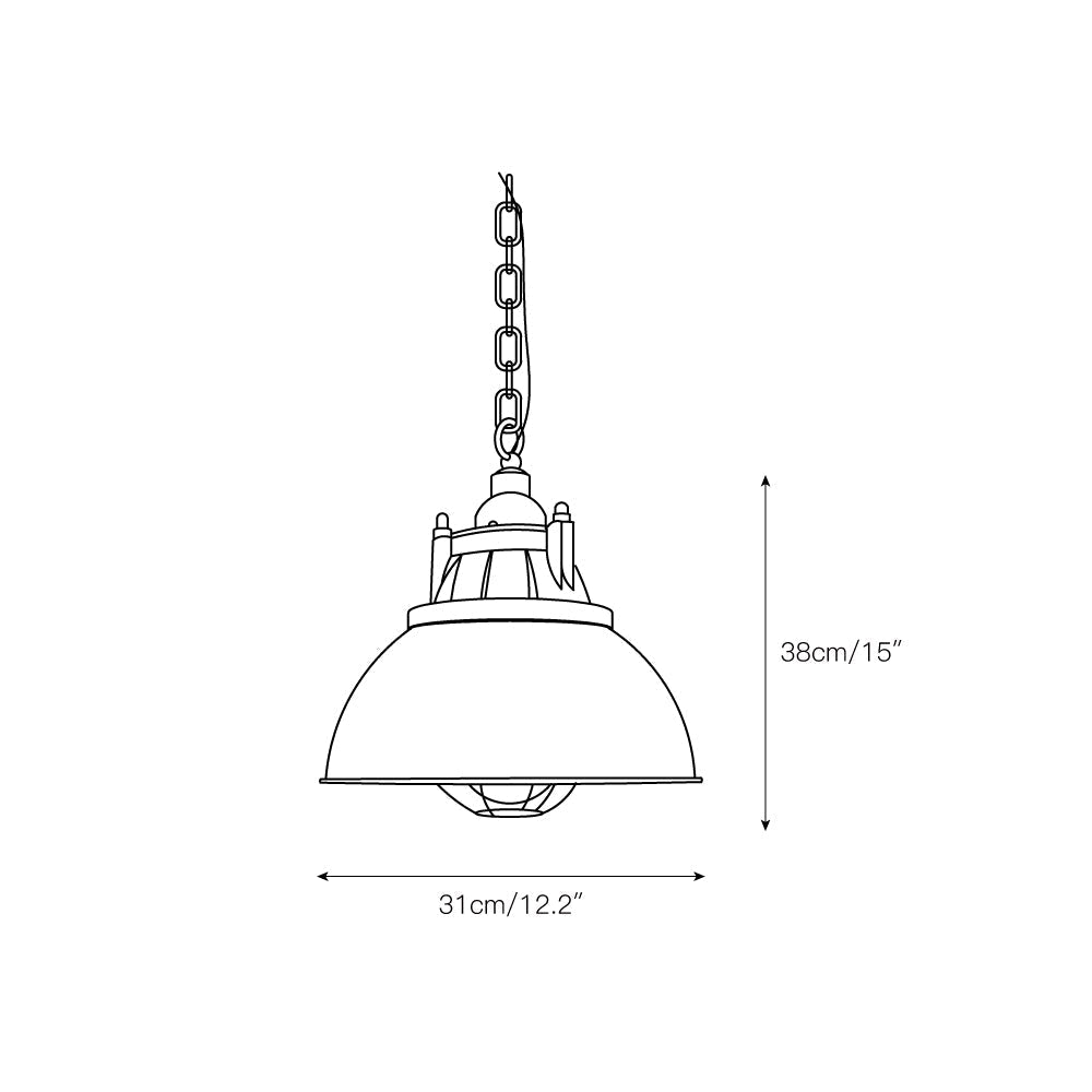 Vemiryra Ancien Industriel Vert Métal Lumière Pendentif - Neutralighting