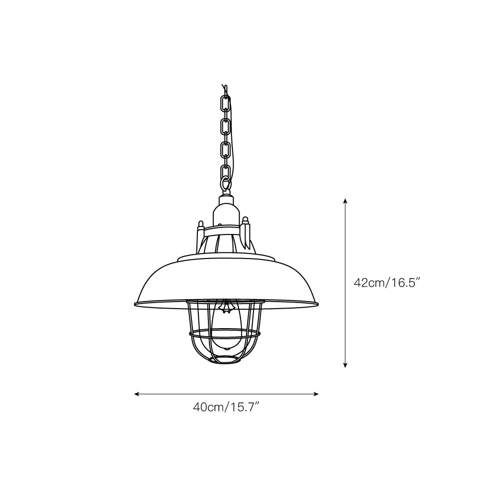 Vemiryra Ancien Industriel Vert Métal Lumière Pendentif - Neutralighting
