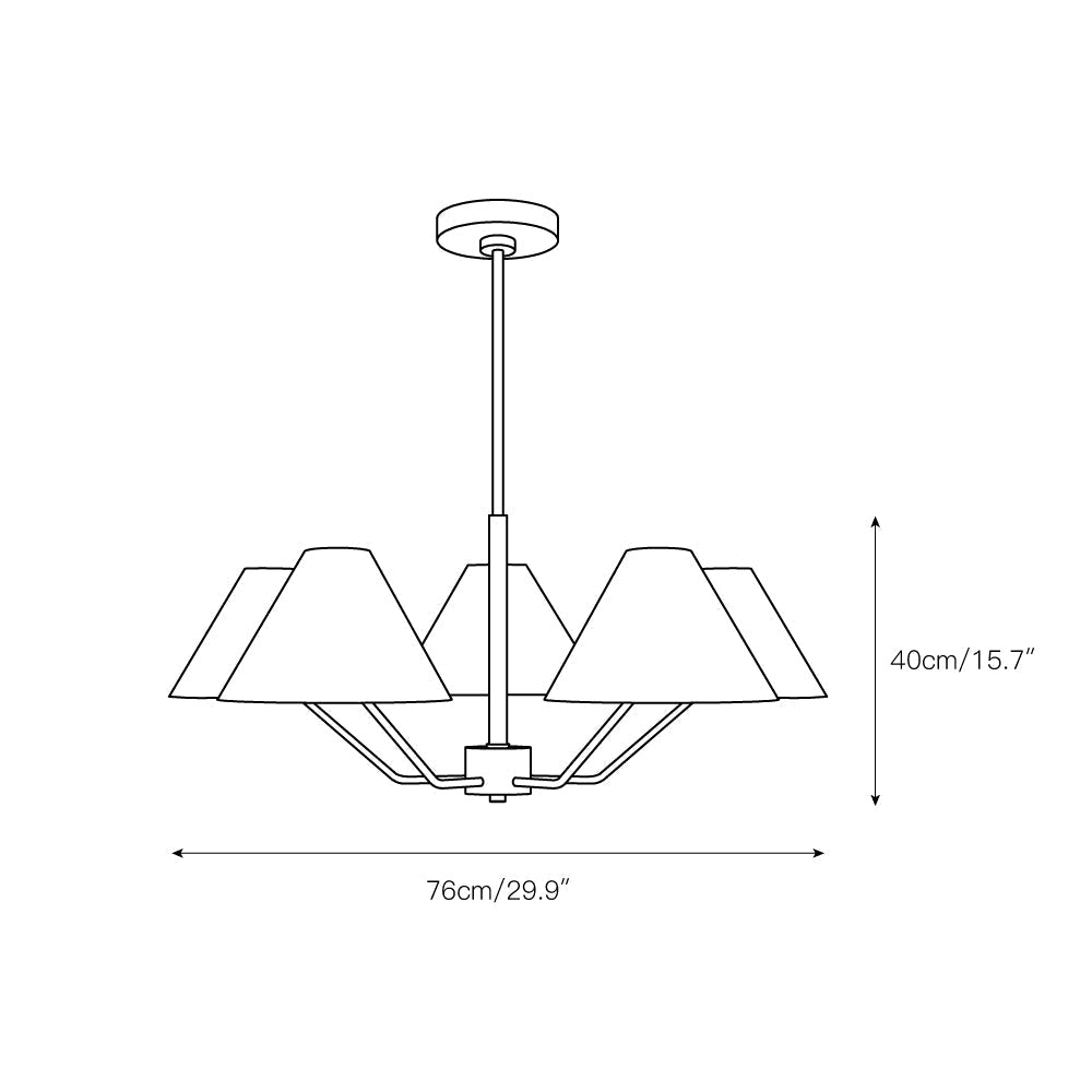 Vortex Lustre en tissu de style industriel traditionnel et vintage - Neutralighting