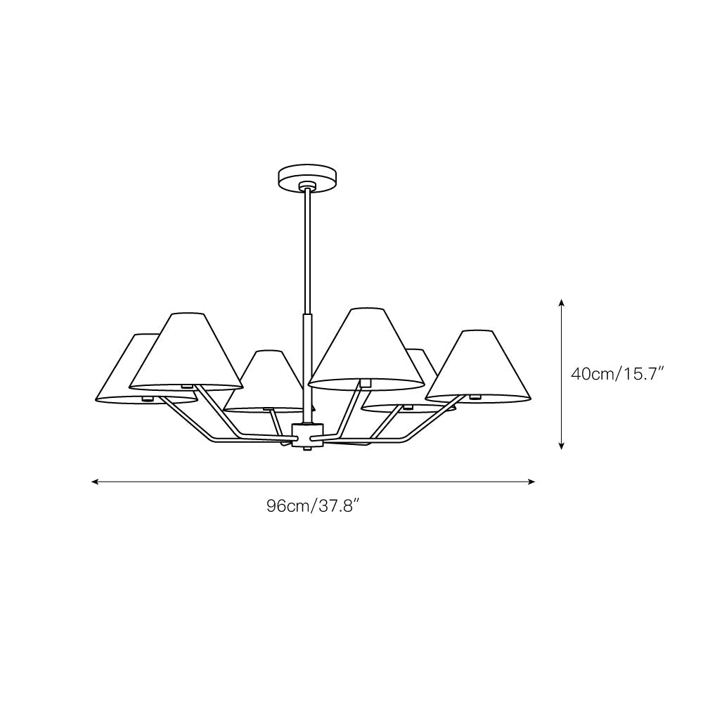 Vortex Lustre en tissu de style industriel traditionnel et vintage - Neutralighting