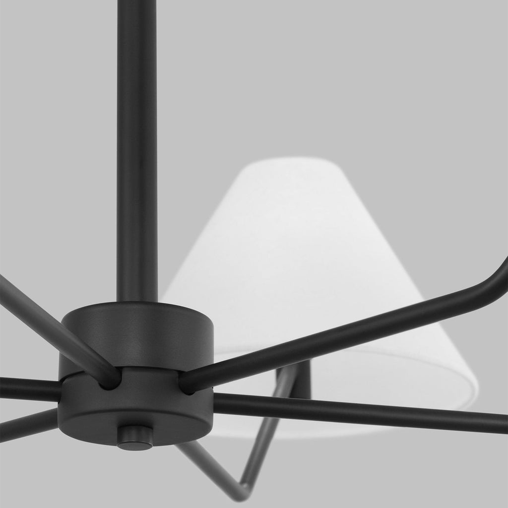 Lustra Chandelier en Laiton Abat-jours en Tissu en Forme de Cône Moderne - Neutralighting