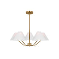 Lustra Chandelier en Laiton Abat-jours en Tissu en Forme de Cône Moderne - Neutralighting