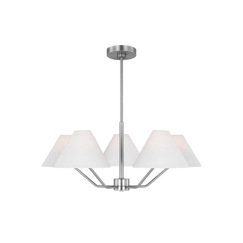 Lustra Chandelier en Laiton Abat-jours en Tissu en Forme de Cône Moderne - Neutralighting