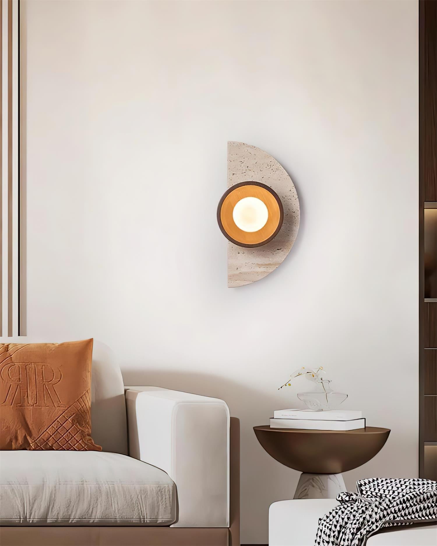 Solaro Applique Murale Moderne En Travertin - Neutralighting