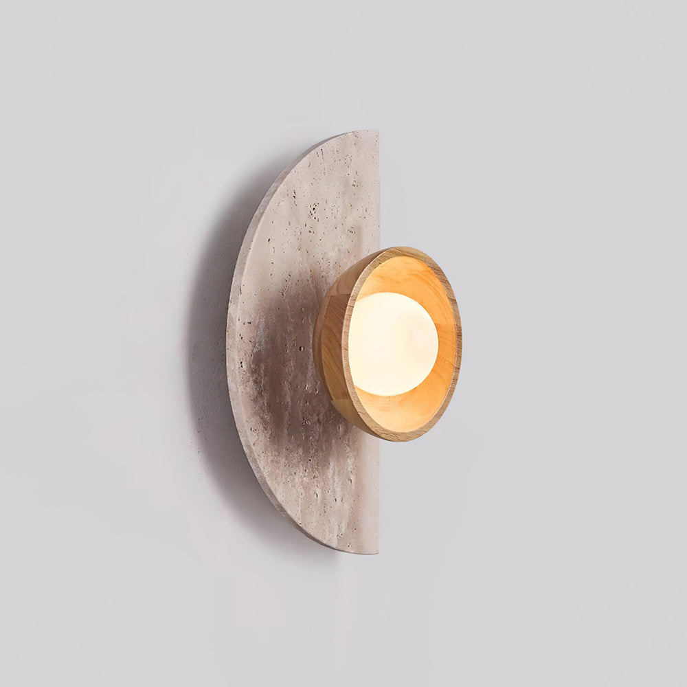 Solaro Applique Murale Moderne En Travertin - Neutralighting