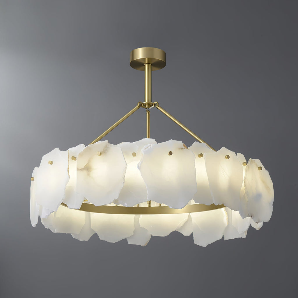 Cryon Lustre en laiton et alabastre Style luxueux postmoderne - Neutralighting