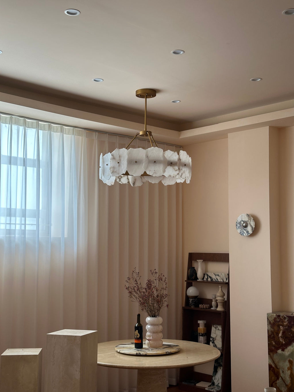 Cryon Lustre en laiton et alabastre Style luxueux postmoderne - Neutralighting