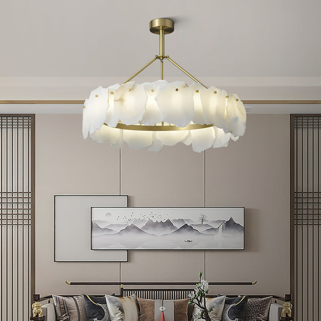 Cryon Lustre en laiton et alabastre Style luxueux postmoderne - Neutralighting