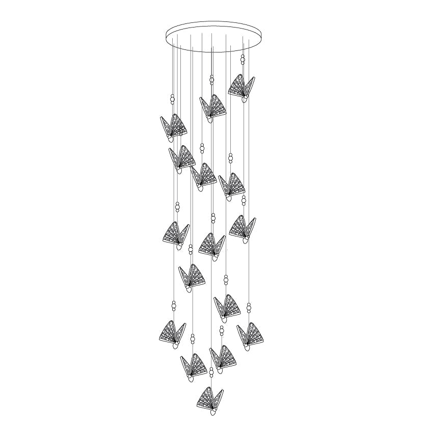 Lunora Lampe Suspendue Moderne Papillon - Neutralighting