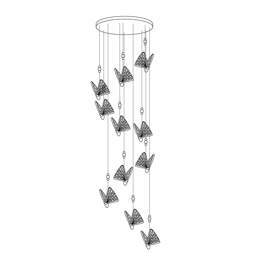 Lunora Lampe Suspendue Moderne Papillon - Neutralighting