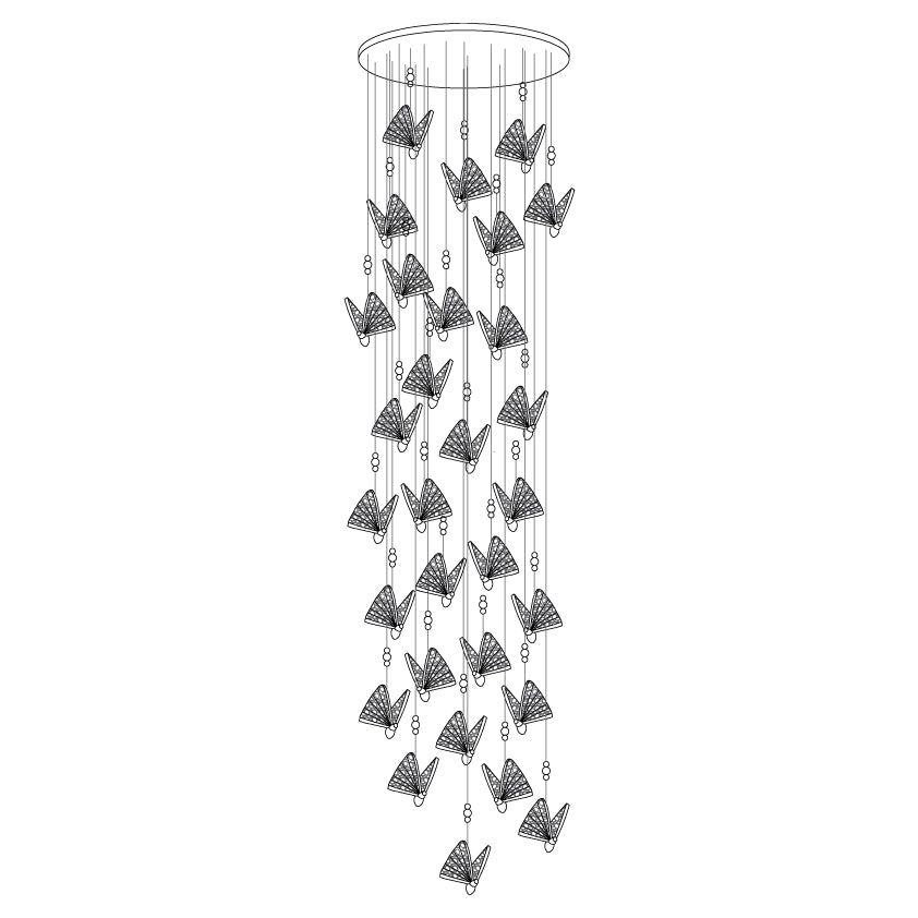 Lunora Lampe Suspendue Moderne Papillon - Neutralighting