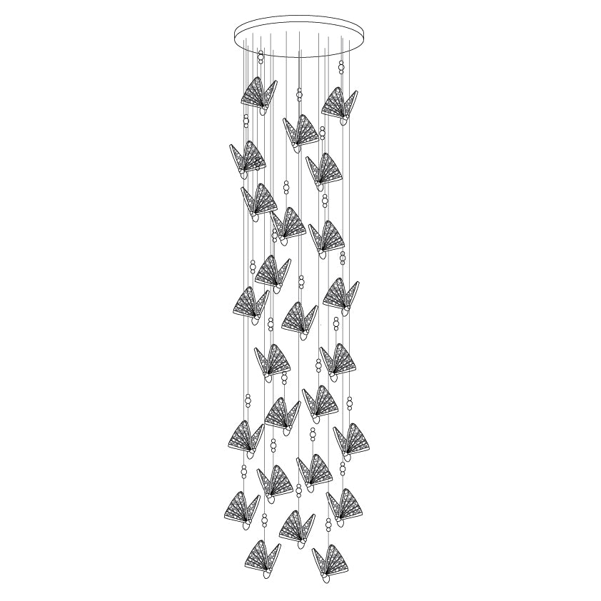 Lunora Lampe Suspendue Moderne Papillon - Neutralighting
