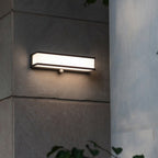 Ray Applique Minimaliste Rectangulaire Moderne, Câble/Solaire, Acrylique, Noir/Blanc, Jardin - Neutralighting