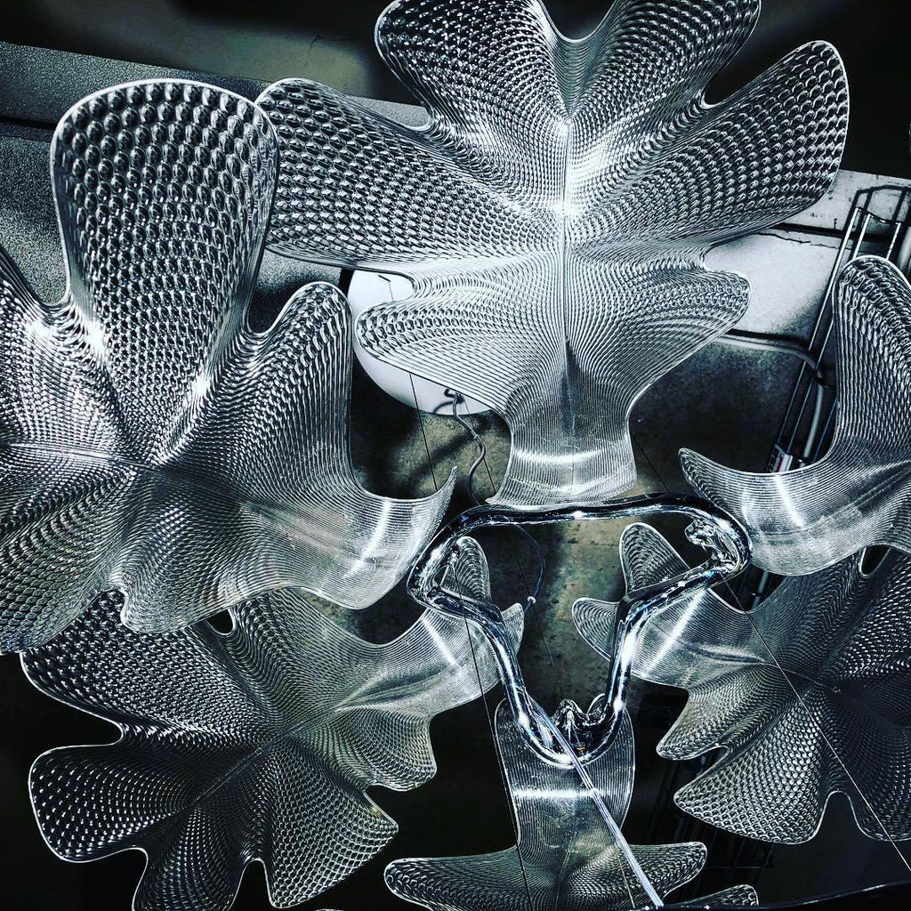 Solara Chandelier Suspension Feuille Transparente - Neutralighting