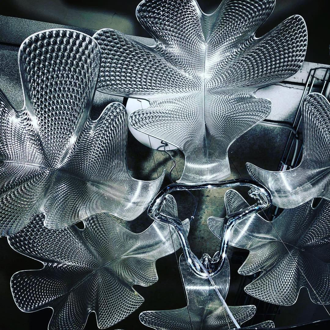 Solara Chandelier Suspension Feuille Transparente - Neutralighting