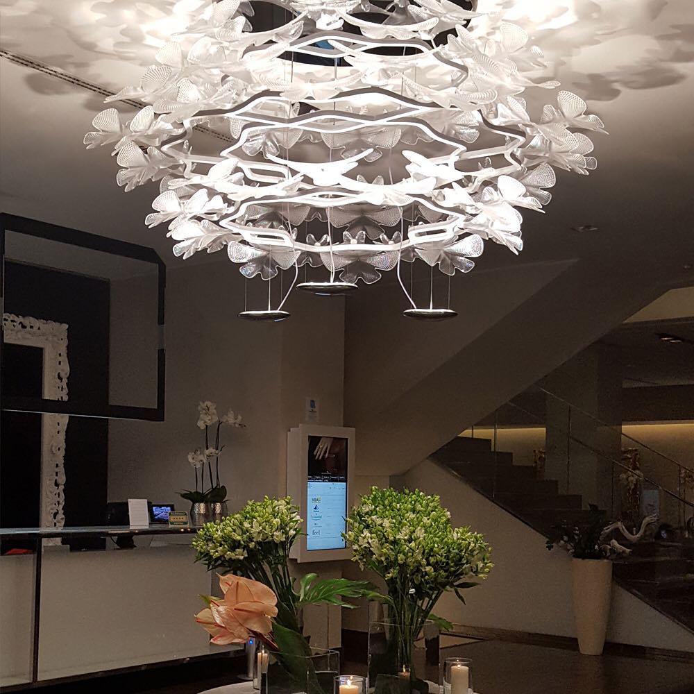 Solara Chandelier Suspension Feuille Transparente - Neutralighting
