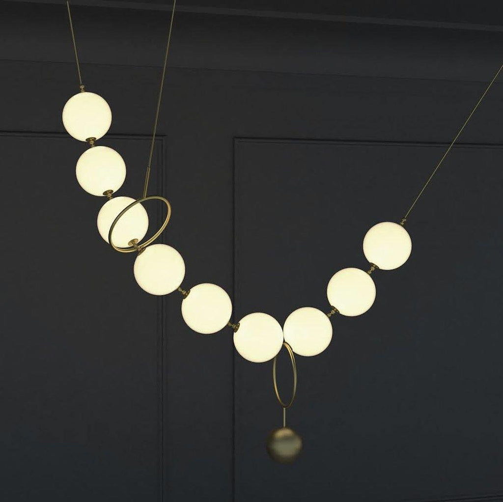 Lustra Suspension Lampe Collier en Verre - Neutralighting