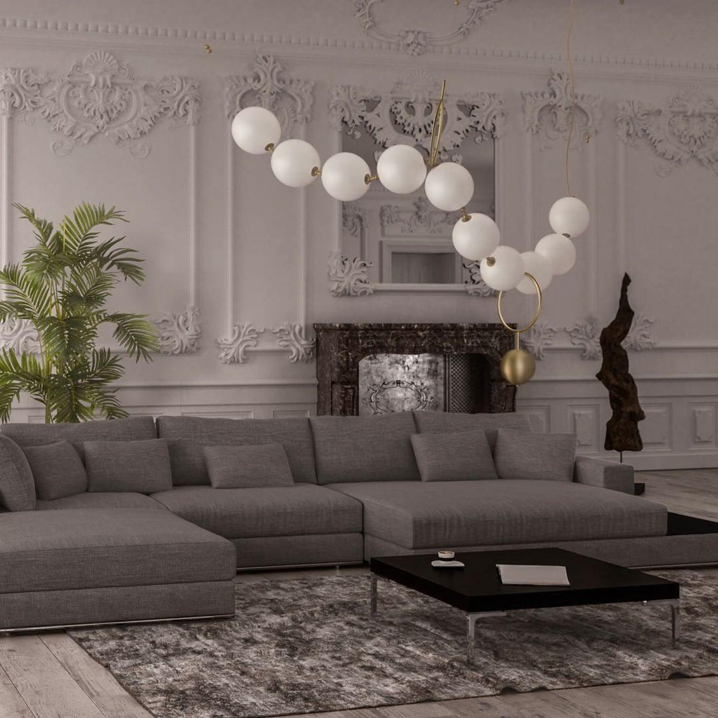 Lustra Suspension Lampe Collier en Verre - Neutralighting