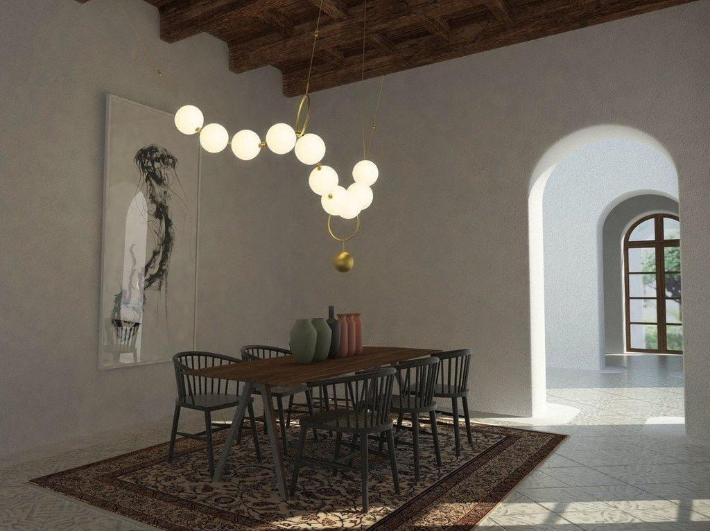 Lustra Suspension Lampe Collier en Verre - Neutralighting