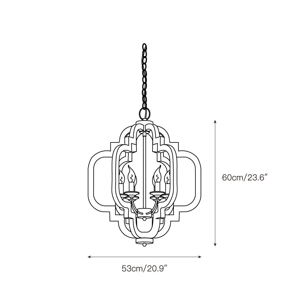 Polar Lampe Suspension en Bois et Métal Style Luxueux Postmoderne - Neutralighting